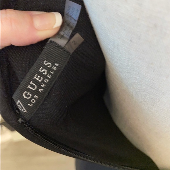 Guess Black Mini Dress with Sheer + Gold Detail - Picture 3 of 4